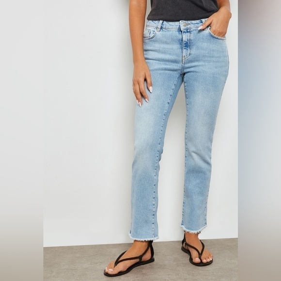 Mango Light Blue Straight Leg Jeans - Picture 4 of 14